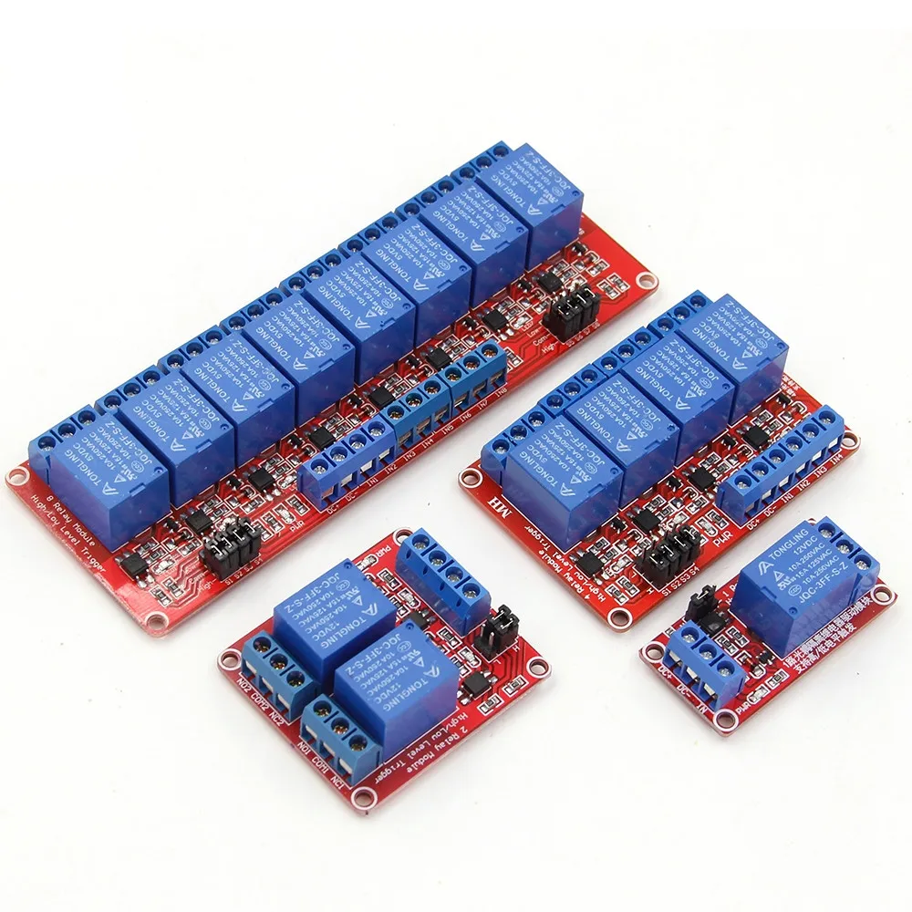 1 2 4 8 Channel 5V 12V Relay Module Board Shield with Optocoupler Support High and Low Level Trigger for Arduino
1 2 4 8 Channel 5V 12V Relay Module Board Shield with Optocoupler Support High and Low Level Trigger for Arduino