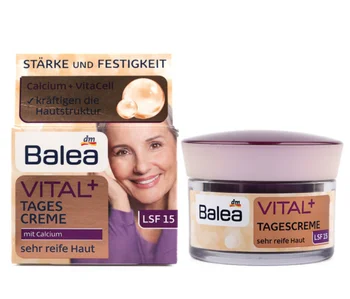 Balea VITAL+LSF15 Day Cream for Very Mature Skin 55-70Years Anti Aging Anti Wrinkle Enhance Skin Elasticity Firming Paraben-Free
Balea VITAL+LSF15 Day Cream for Very Mature Skin 55-70Years Anti Aging Anti Wrinkle Enhance Skin Elasticity Firming Paraben-Free