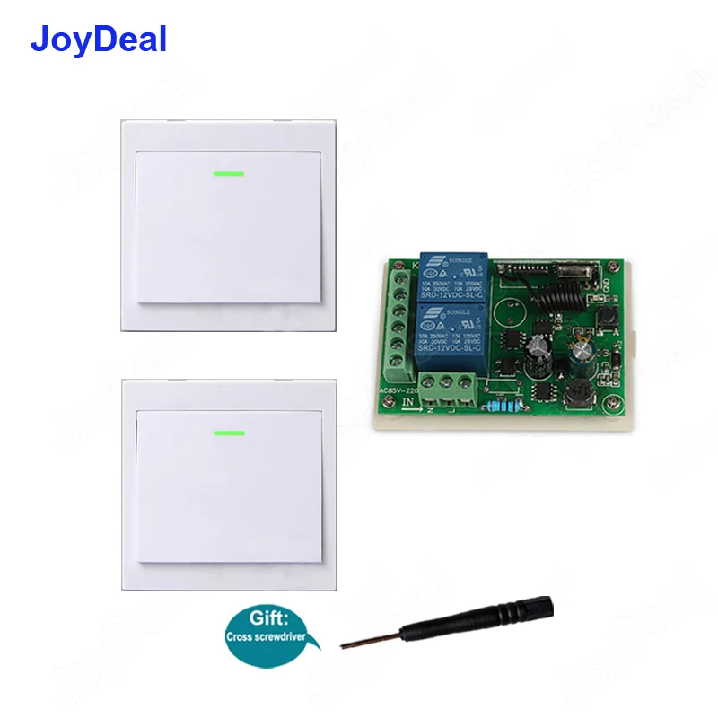 433Mhz Wireless Remote Control Switch AC 220V 2CH Relay Receiver Module & 1 Channel 433 MHz Remote Transmitter Wall Panel Switch
433Mhz Wireless Remote Control Switch AC 220V 2CH Relay Receiver Module & 1 Channel 433 MHz Remote Transmitter Wall Panel Switch