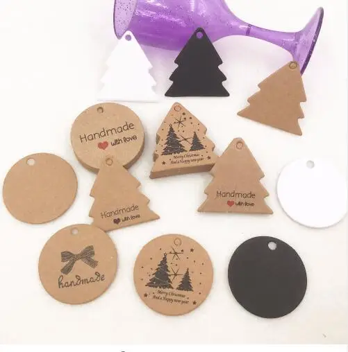 100Pcs/Lot Christmas Party Carnival Event Decoration Tag Label Supplies Kraft Paper Round And Tree Shape Small Handmade Gift Tag
100Pcs/Lot Christmas Party Carnival Event Decoration Tag Label Supplies Kraft Paper Round And Tree Shape Small Handmade Gift Tag