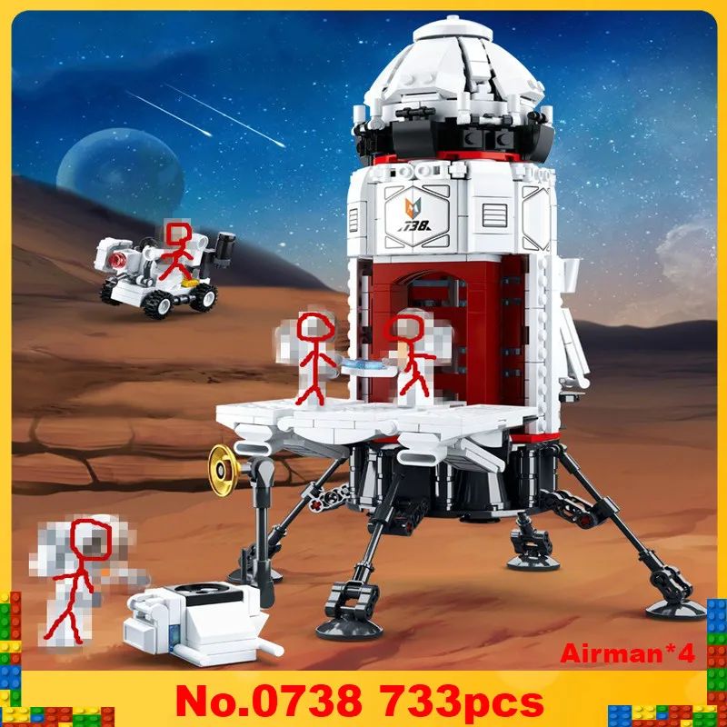 SLuban 0738 733pcs Space Exploration Star Rocket Space Base Space Station Boy Building Block Compatible Legoed Toys
SLuban 0738 733pcs Space Exploration Star Rocket Space Base Space Station Boy Building Block Compatible Legoed Toys