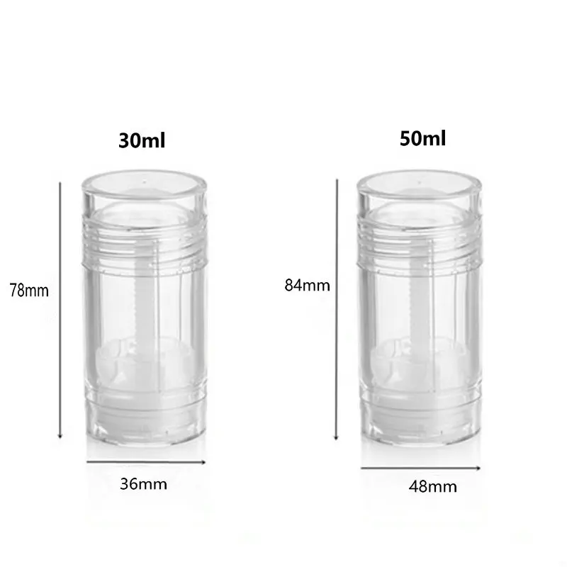 30ml 50ml Recyclable Twist-up DIY AS Empty Clear Deodorant Stick Containers, Deodorant Tubes with Bottom Refilling for Body Care
30ml 50ml Recyclable Twist-up DIY AS Empty Clear Deodorant Stick Containers, Deodorant Tubes with Bottom Refilling for Body Care