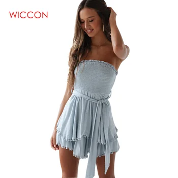 Sexy Wrap Chest Women Playsuit Slash Neck Sleeveless Linen Drawstring Summer Rompers Female Playsuits Ruffles Women Clothes
Sexy Wrap Chest Women Playsuit Slash Neck Sleeveless Linen Drawstring Summer Rompers Female Playsuits Ruffles Women Clothes