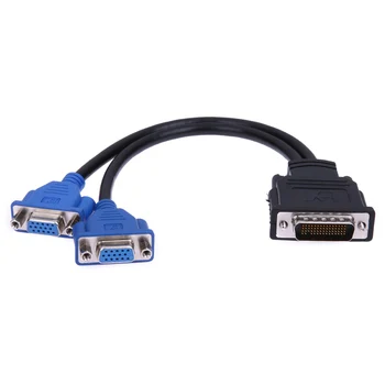DMS-59 Pin 5.9mm Male to 2 VGA 15 Pin Female Splitter Adapter Cable Lead Wire for HP Dell Monitor TV projector for HDTV
DMS-59 Pin 5.9mm Male to 2 VGA 15 Pin Female Splitter Adapter Cable Lead Wire for HP Dell Monitor TV projector for HDTV