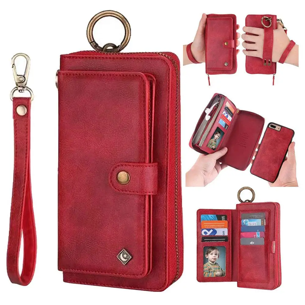 For iPhone 7 Wallet Case Premium PU Leather Zipper Pocket Detachable Protective Case for iPhone 8 7Plus 6 6S XS MAX Cover Funda
For iPhone 7 Wallet Case Premium PU Leather Zipper Pocket Detachable Protective Case for iPhone 8 7Plus 6 6S XS MAX Cover Funda