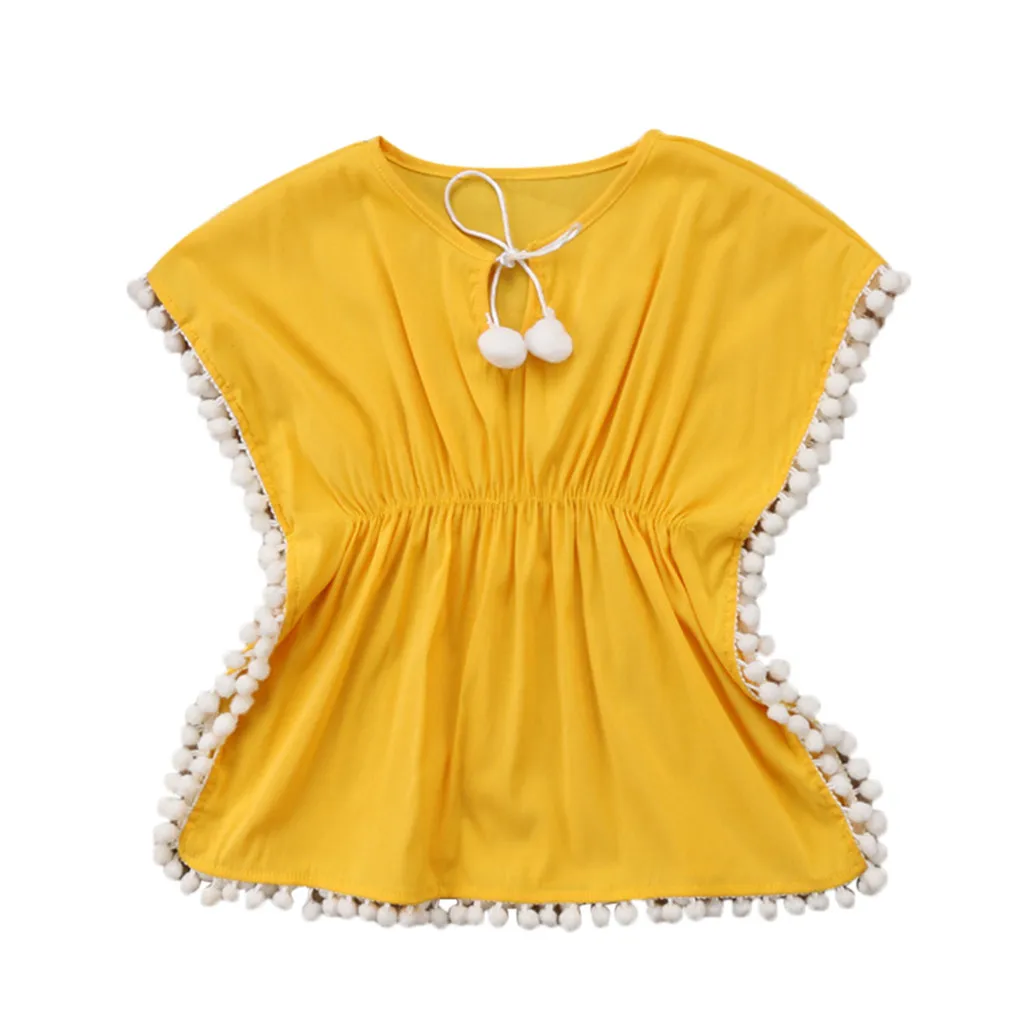 Girls yellow bat dress fringed hair ball beach sunscreen dress baby girl bikini dress beachwear swimsuit cover dress clothes
Girls yellow bat dress fringed hair ball beach sunscreen dress baby girl bikini dress beachwear swimsuit cover dress clothes