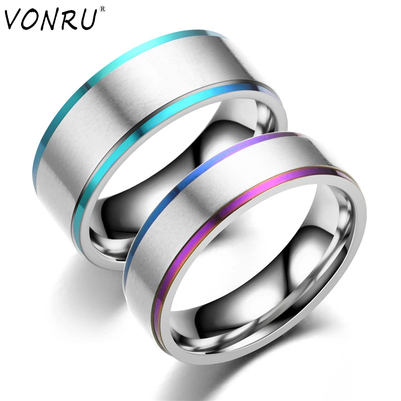 New Arrival Colorful Titanium Steel Couple Rings For Women Men Silver Wedding Lovers Ring Romantic Simple Jewelry Party Gift
New Arrival Colorful Titanium Steel Couple Rings For Women Men Silver Wedding Lovers Ring Romantic Simple Jewelry Party Gift