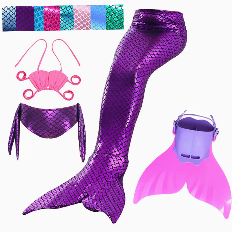 4PCS/Set Fancy Mermaid Tail with Mono fin Flipper Bikini Girls Children Christmas Gifts for Girls Swimsuit Costume
4PCS/Set Fancy Mermaid Tail with Mono fin Flipper Bikini Girls Children Christmas Gifts for Girls Swimsuit Costume