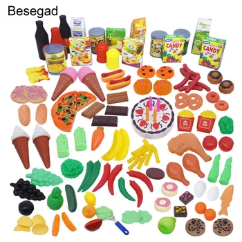 Besegad 130pcs Funny Kitchen Pretend Play Toys Including Fruits Vegetable Desserts for Market Educational Pretend Role Play Toys
Besegad 130pcs Funny Kitchen Pretend Play Toys Including Fruits Vegetable Desserts for Market Educational Pretend Role Play Toys