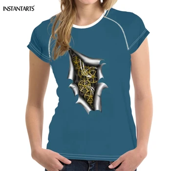 INSTANTARTS Fashion 3D Steampunk Clockwork Print Woman Summer T Shirts Casual Breathable Fitness T-shirts Short Sleeve Top Tees 
INSTANTARTS Fashion 3D Steampunk Clockwork Print Woman Summer T Shirts Casual Breathable Fitness T-shirts Short Sleeve Top Tees