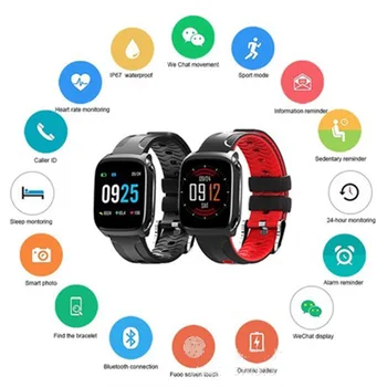 Digital Smart Watch Waterproof Large LED Color Screen Digital Wristwatch Multifunction Heart Rate Monitor Smart Sport Bracelet
Digital Smart Watch Waterproof Large LED Color Screen Digital Wristwatch Multifunction Heart Rate Monitor Smart Sport Bracelet