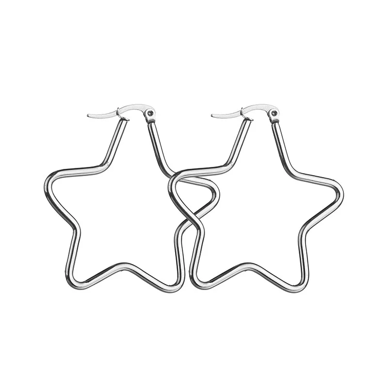 DuoTang Fashion Simple Stainless Steel Stud Earring Trendy Silver Plated Metal Pentagram Earrings For Women Statement Jewelry
DuoTang Fashion Simple Stainless Steel Stud Earring Trendy Silver Plated Metal Pentagram Earrings For Women Statement Jewelry