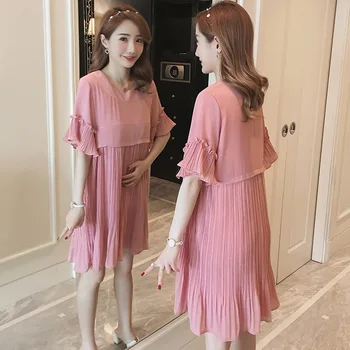 Breastfeeding dress summer pregnant woman pressed pleat chiffon postpartum out nursing dresses maternity casual clothings
Breastfeeding dress summer pregnant woman pressed pleat chiffon postpartum out nursing dresses maternity casual clothings