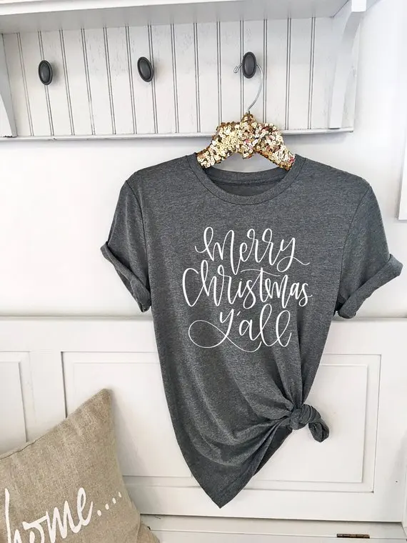 Sugarbaby Merry Christmas Y'all Unisex Tee Christmas Spirit Shirt Christmas Graphic Tee Screen Printed Southern Christmas tops
Sugarbaby Merry Christmas Y'all Unisex Tee Christmas Spirit Shirt Christmas Graphic Tee Screen Printed Southern Christmas tops