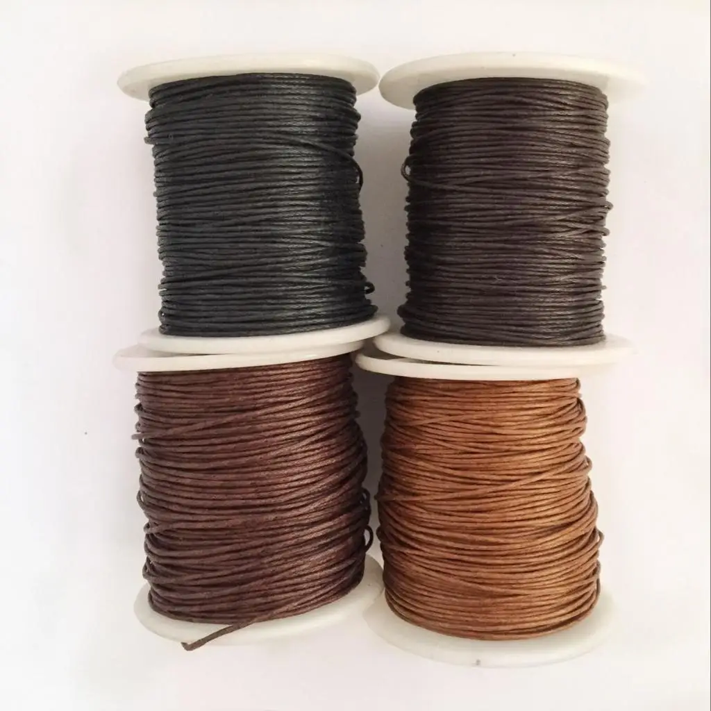 12 Rolls 80 Meters 1mm Waxed Cotton Cords Thread for DIY Bracelet Jewelry Making 12 Colors