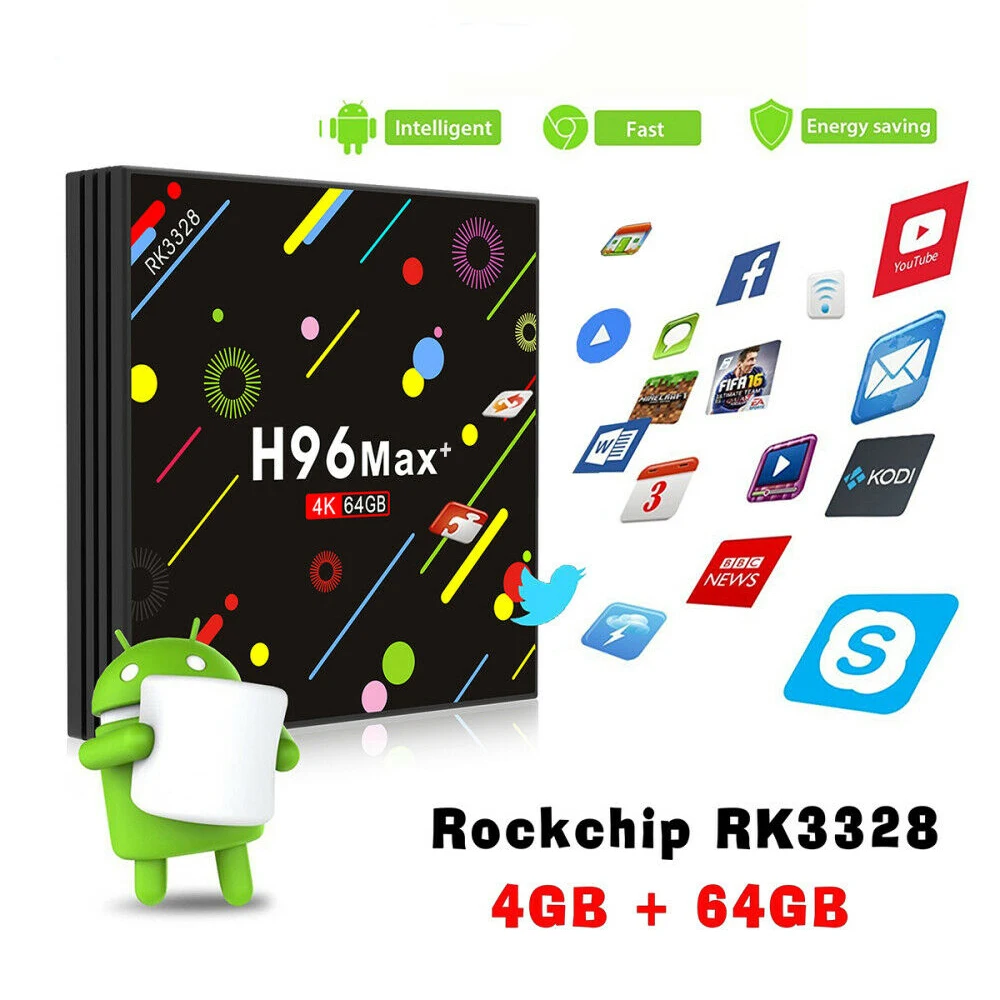 2019 New Tech H96 MAX TV Box Android 9.0 Smart Set Top Box RK3328 4GB 64GB 2.4G/5G Wifi 4K H.265 Media Player Smart Home Tv Box
2019 New Tech H96 MAX TV Box Android 9.0 Smart Set Top Box RK3328 4GB 64GB 2.4G/5G Wifi 4K H.265 Media Player Smart Home Tv Box