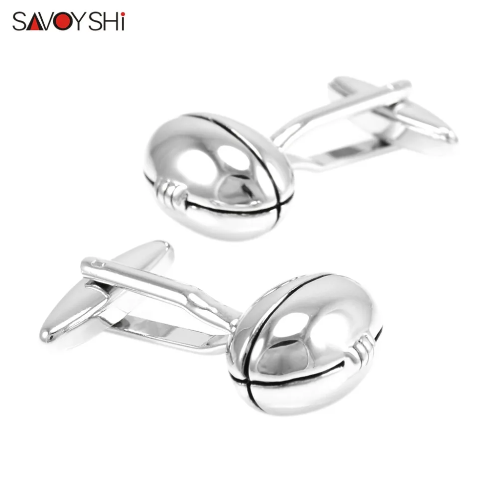 SAVOYSHI Shirt Cufflinks for Mens High Quality Copper Buttons Fashion Silver Sports Rugby Cuff links Gifts Free Carving Name
SAVOYSHI Shirt Cufflinks for Mens High Quality Copper Buttons Fashion Silver Sports Rugby Cuff links Gifts Free Carving Name