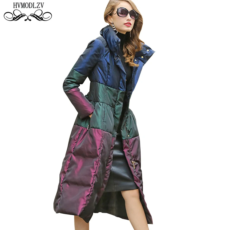 Winter Long Down Jacket Women 2019 New Fashion Stand Over The Knee Coat Bow Belt Stitching Color Jacket Female Large Size HJ175
Winter Long Down Jacket Women 2019 New Fashion Stand Over The Knee Coat Bow Belt Stitching Color Jacket Female Large Size HJ175
