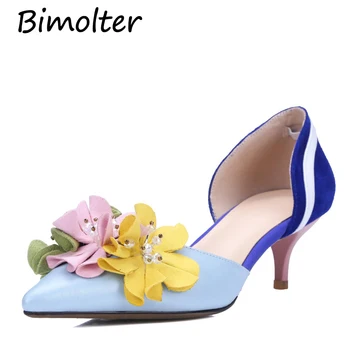 Bimolter New Beautiful Flower design genuine leather women pumps fashion sexy high heel shoes woman blue heel height Shoes FB045
Bimolter New Beautiful Flower design genuine leather women pumps fashion sexy high heel shoes woman blue heel height Shoes FB045