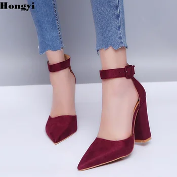 Hongyi chunky high heels ladies pointed toe pumps women shoes woman party ankle strap summer sandals female Zapatos Mujer
Hongyi chunky high heels ladies pointed toe pumps women shoes woman party ankle strap summer sandals female Zapatos Mujer