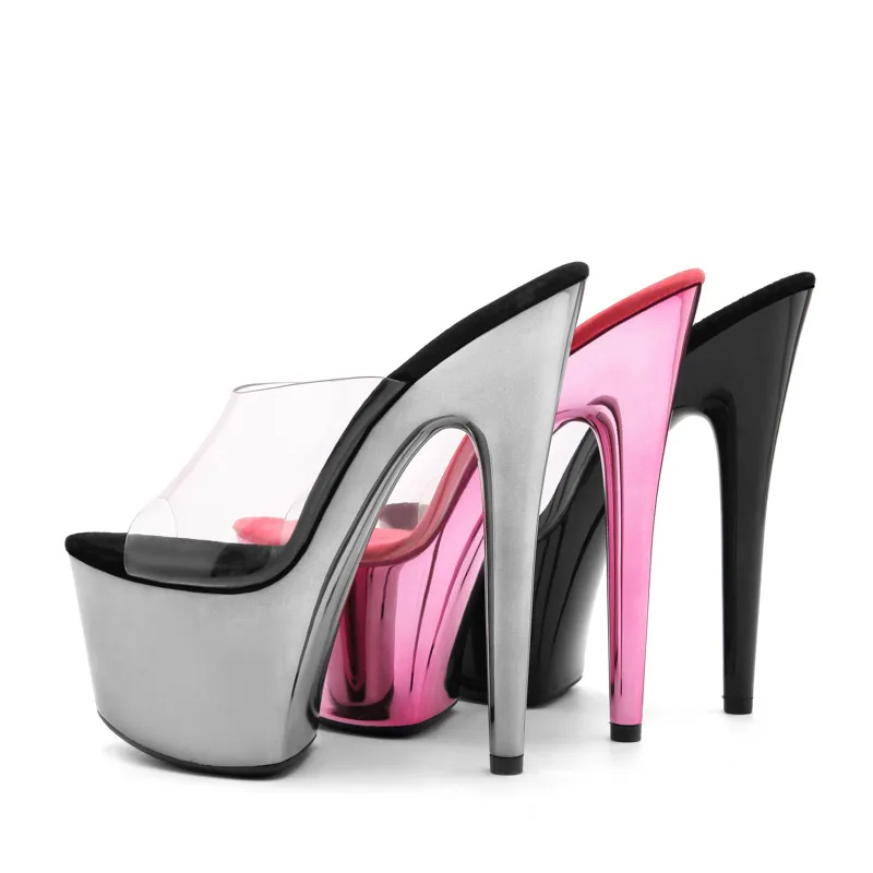 Фото Туфли женские на высоком каблуке 15 см пикантные мюли модная обувь с рисунком