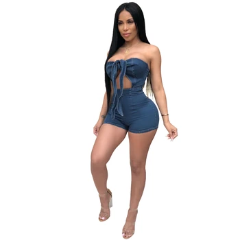 Women Summer Denim Jumpsuit Sleeveless Short Jeans Sexy Hollow out Slim Cowboy Playsuits Backless Zipper Playsuits
Women Summer Denim Jumpsuit Sleeveless Short Jeans Sexy Hollow out Slim Cowboy Playsuits Backless Zipper Playsuits