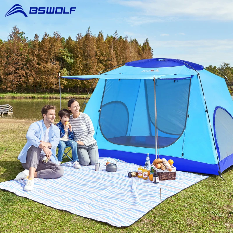 BSWolf Outdoor Camping Tents 5-8 Person Family Party Awning Garden Pergola High Quality Waterproof Windproof Camping Family Tent
BSWolf Outdoor Camping Tents 5-8 Person Family Party Awning Garden Pergola High Quality Waterproof Windproof Camping Family Tent