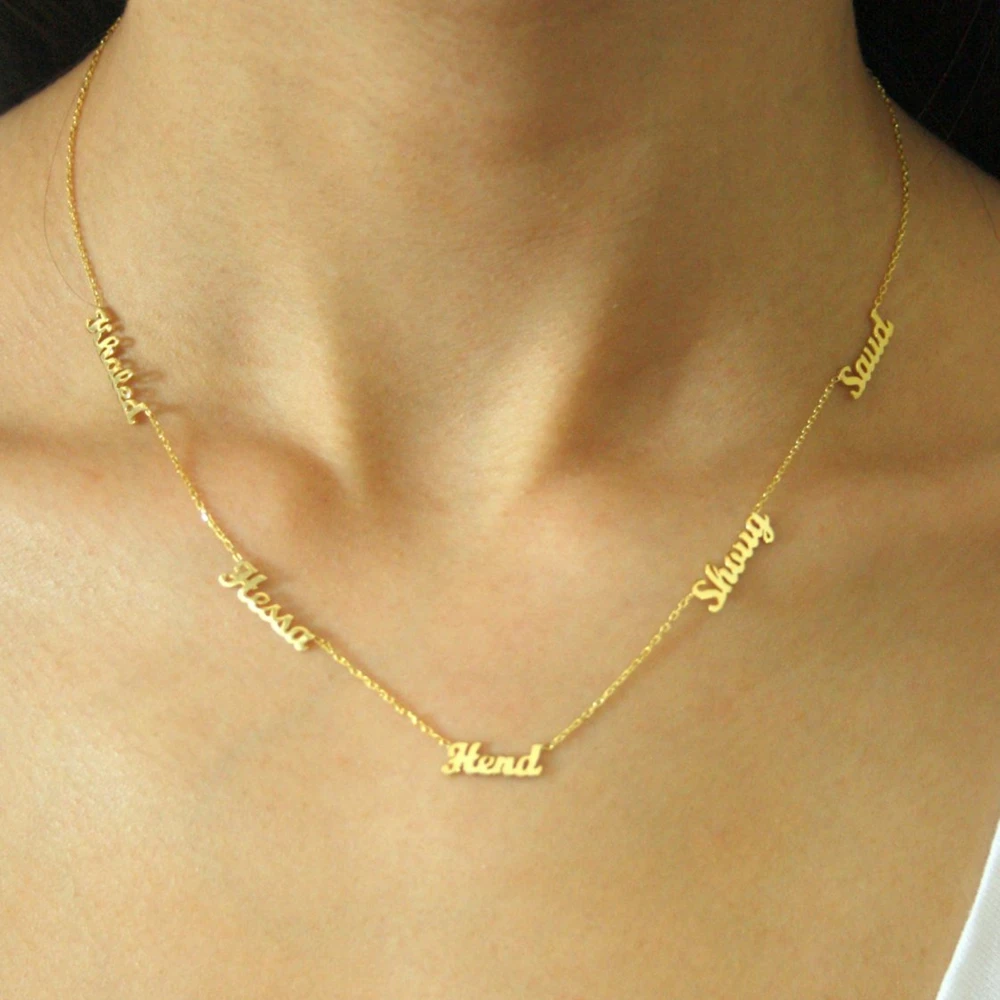Custom 1-5 Multiple Names Necklace Personalized Stainless Steel Family Numbers Nameplate Pendant Necklace Jewelry Mom Dad Gifts
Custom 1-5 Multiple Names Necklace Personalized Stainless Steel Family Numbers Nameplate Pendant Necklace Jewelry Mom Dad Gifts