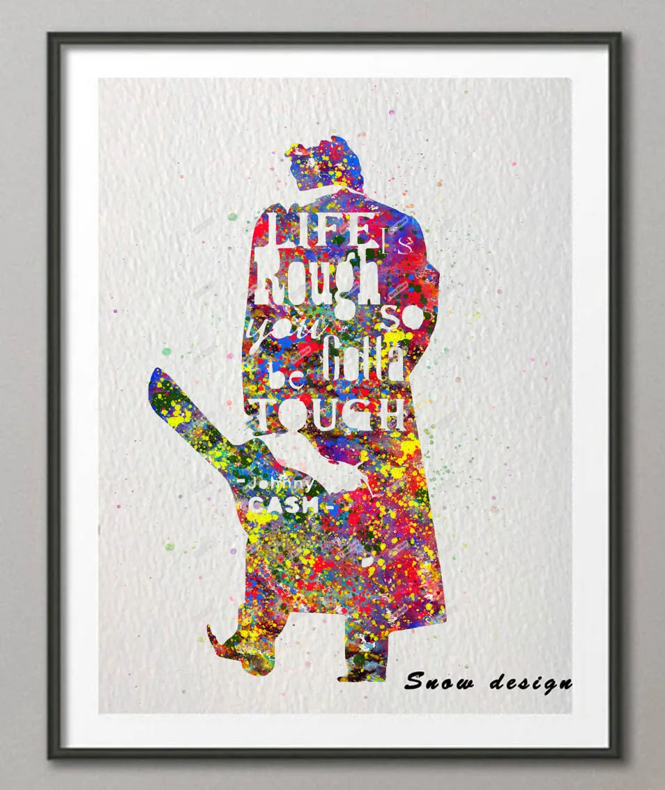 Original Watercolor Johnny Cash Life is Rough poster prints canvas painting wall art Pictures Living Room Decor Giclee prints
Original Watercolor Johnny Cash Life is Rough poster prints canvas painting wall art Pictures Living Room Decor Giclee prints