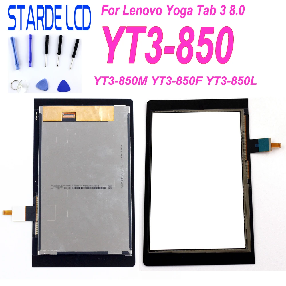 STARDE Replacement LCD For Lenovo YOGA Tab 3 8.0 YT3-850 YT3-850M YT3-850F LCD Display Touch Screen Digitizer Assembly
STARDE Replacement LCD For Lenovo YOGA Tab 3 8.0 YT3-850 YT3-850M YT3-850F LCD Display Touch Screen Digitizer Assembly