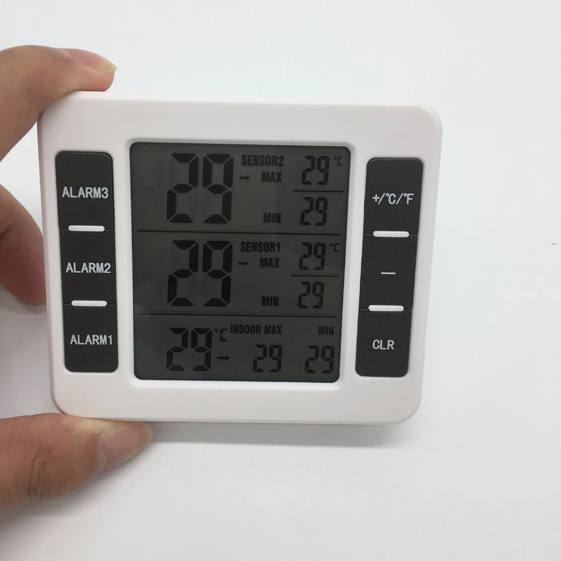 With C/F Digital Thermometer Temperature Meter Weather Station Tester + Wireless Outdoor Transmitter 0-60C
With C/F Digital Thermometer Temperature Meter Weather Station Tester + Wireless Outdoor Transmitter 0-60C