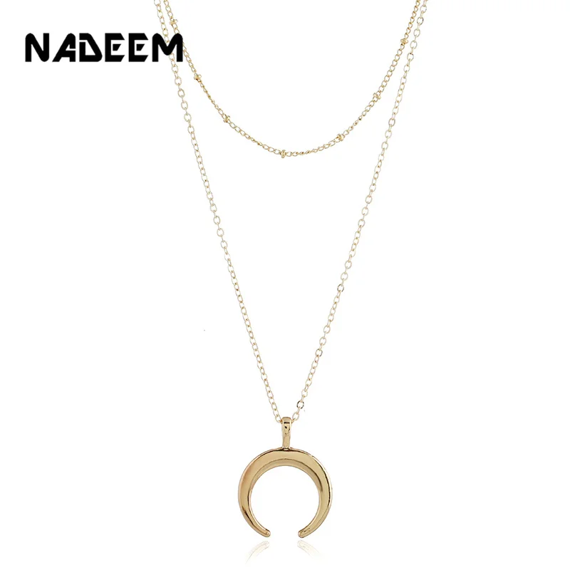 New fashion bohemian gold lomng chain necklace jewelry Crescent horns moon pendant necklace gift for women girl
New fashion bohemian gold lomng chain necklace jewelry Crescent horns moon pendant necklace gift for women girl