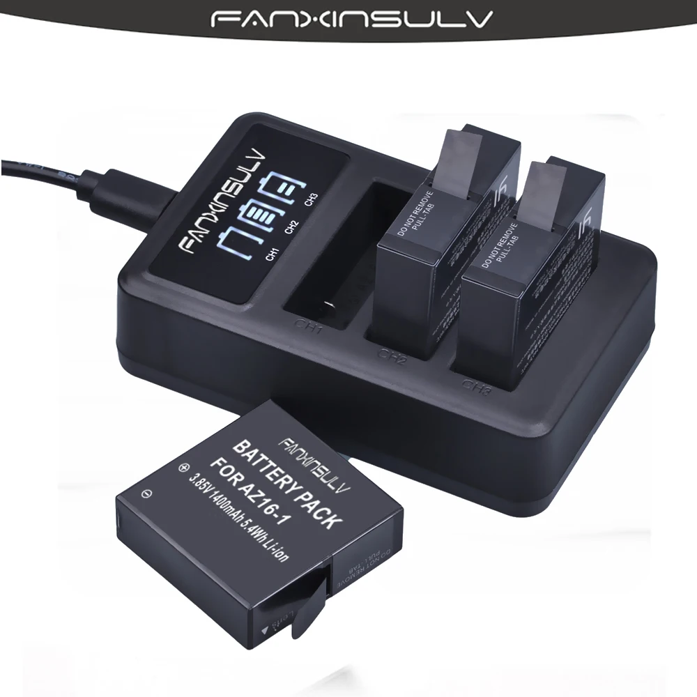 Аккумулятор AZ16 для Xiaomi Yi 2 4 x 1 аккумулятор 4K 360 VR оригинальные экшн камеры Xiao Mi