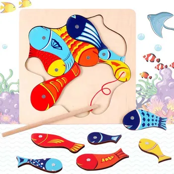 Baby Early Educational Toy For Children Fishing Wooden Game Set 3D Jigsaw Puzzle Board Wooden Montessori Educational Toy Gift
Baby Early Educational Toy For Children Fishing Wooden Game Set 3D Jigsaw Puzzle Board Wooden Montessori Educational Toy Gift