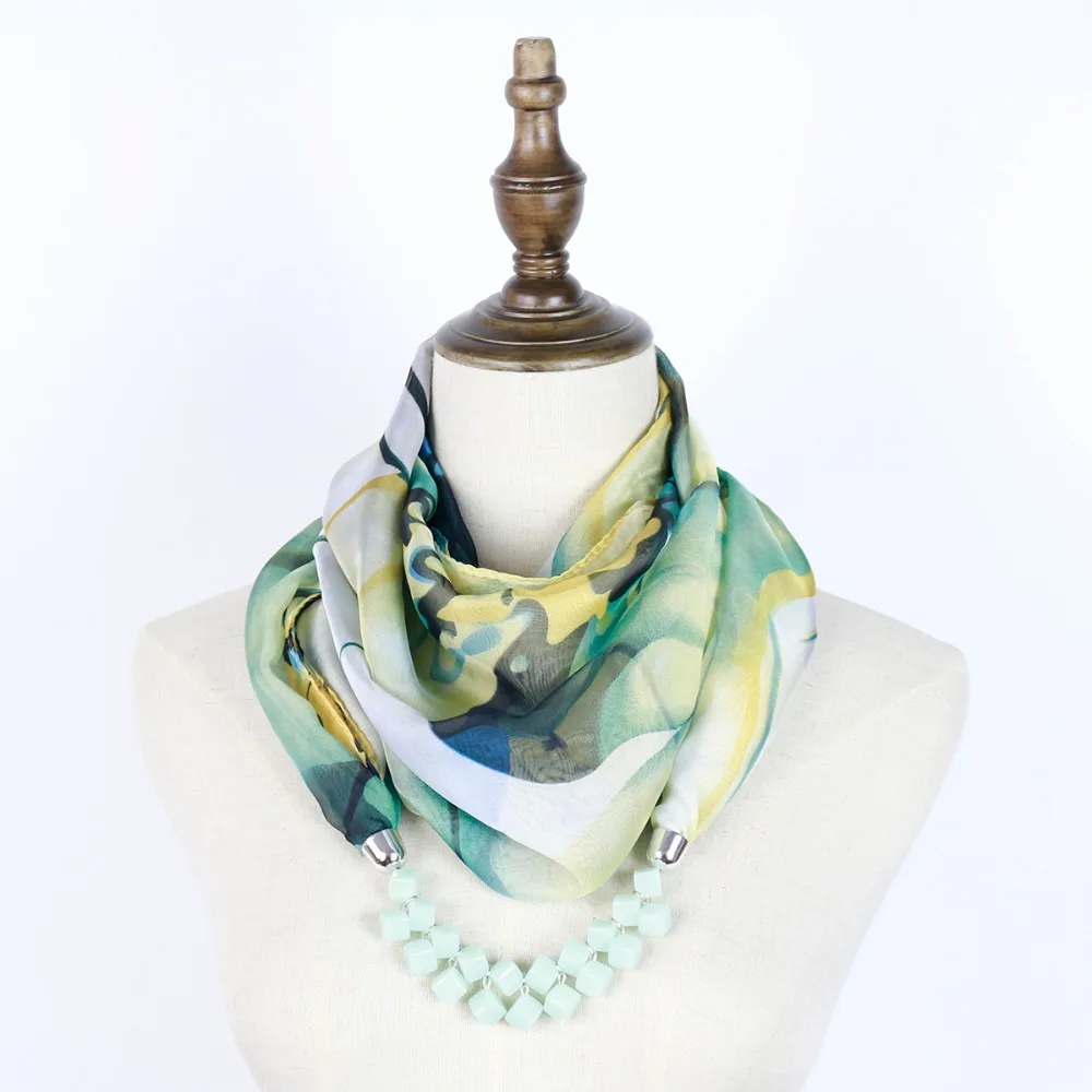 

chiffon scarf pendant scarf neckwear necklace shawl echarpe fashion accessories scarf mujer summer stole DIY customized