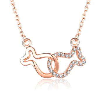 UFOORO 925 Sterling Silver Double Kissing Fish Clavicle Pendant Mori Light Luxury Female Wearing Necklace
UFOORO 925 Sterling Silver Double Kissing Fish Clavicle Pendant Mori Light Luxury Female Wearing Necklace