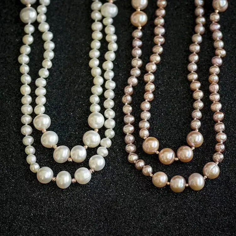 AA freshwater pearl white/purple 5-6mm 9-10mm near round necklace 55inch FPPJ wholesale beads nature
AA freshwater pearl white/purple 5-6mm 9-10mm near round necklace 55inch FPPJ wholesale beads nature