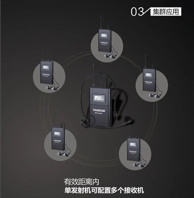 UHF PLL 6pc/lot TAKSTAR WTG-500 single receiving (including earphone) Wireless tour guide system receiver only + in ear earphone
UHF PLL 6pc/lot TAKSTAR WTG-500 single receiving (including earphone) Wireless tour guide system receiver only + in ear earphone