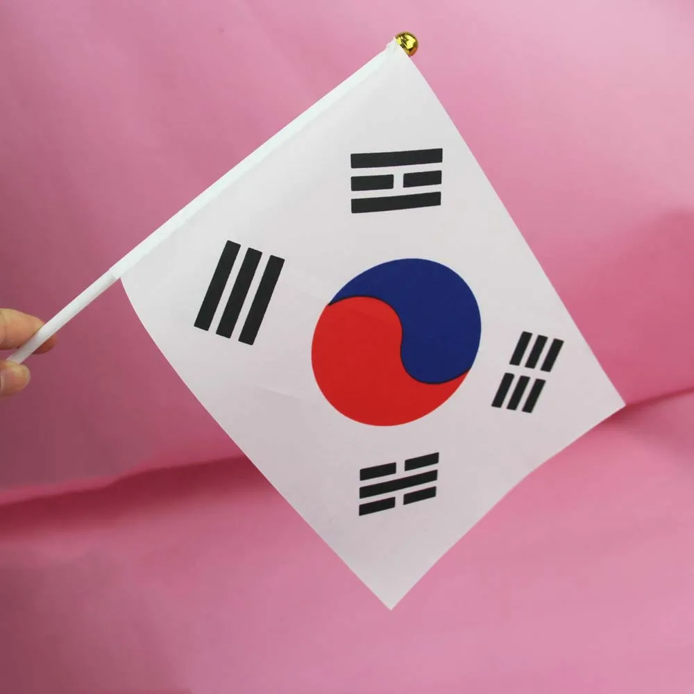 10pcs Republic of Korea Wholesale Small South Korea Hand Waving National Flag 14*21cm #8 Polyester Flag
10pcs Republic of Korea Wholesale Small South Korea Hand Waving National Flag 14*21cm #8 Polyester Flag