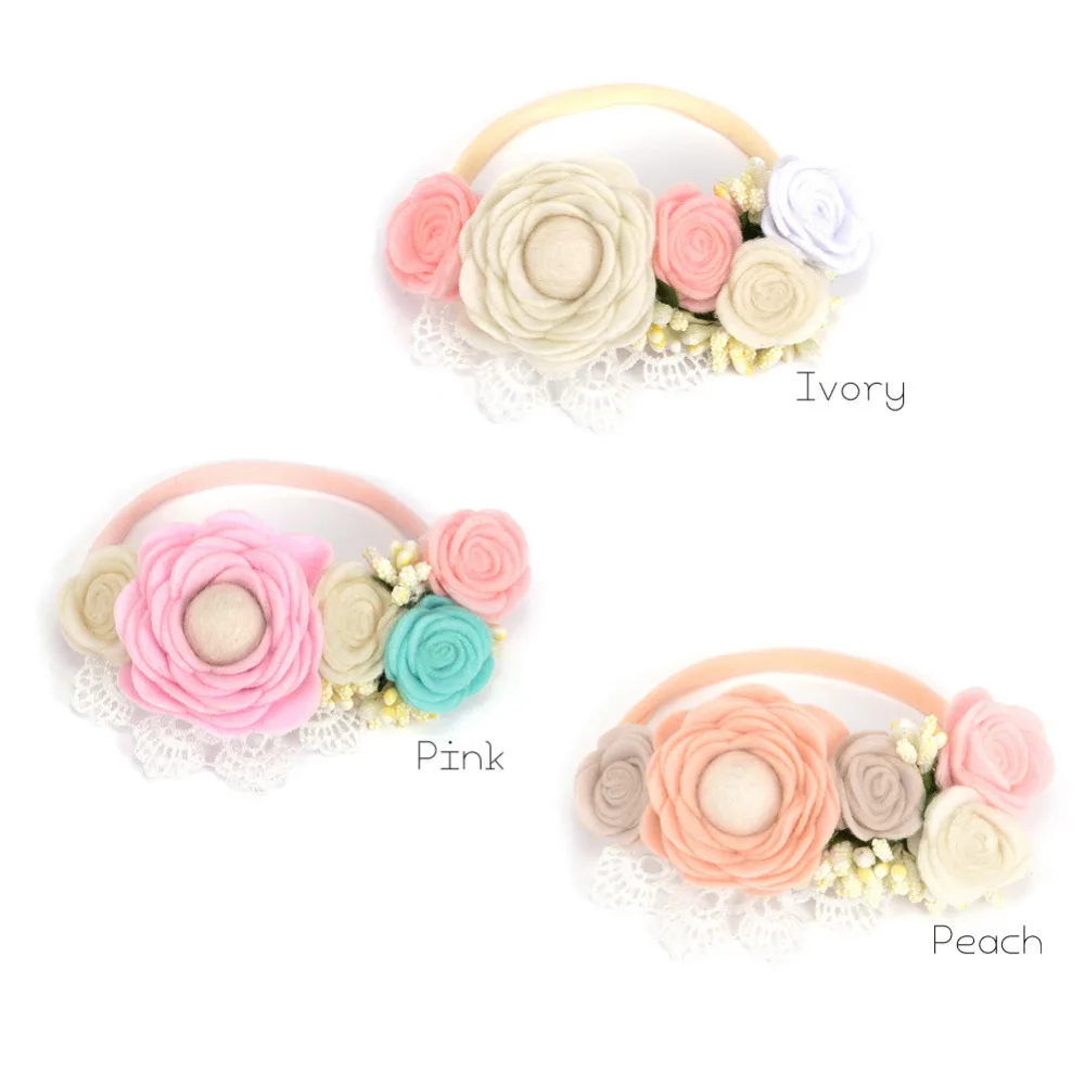 DIY Felt Flower on Nylon Headband Flet Flower Crown For Babys Spring Headband Infant Hair Accessory
DIY Felt Flower on Nylon Headband Flet Flower Crown For Babys Spring Headband Infant Hair Accessory