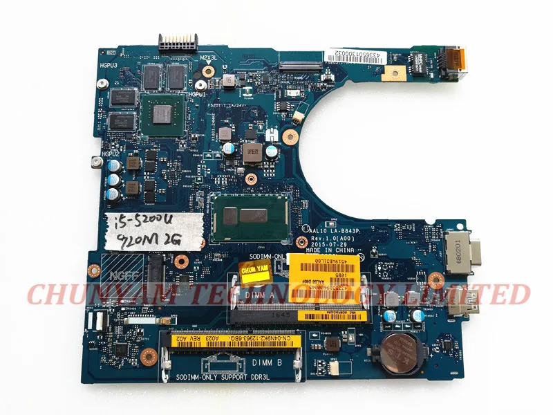 KEFU NEW CN-04N9K2 FOR Dell VOSTRO 3458 3558 Laptop Motherboard AAL10 LA-B843P I5-5200U 920M/2GB VGA port mainboard
KEFU NEW CN-04N9K2 FOR Dell VOSTRO 3458 3558 Laptop Motherboard AAL10 LA-B843P I5-5200U 920M/2GB VGA port mainboard