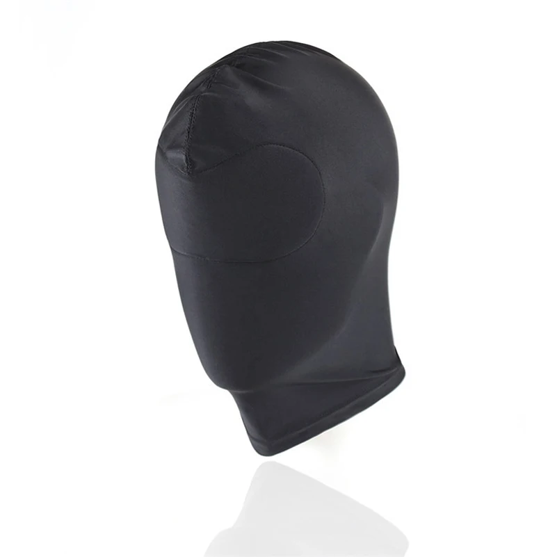 Эротическая маска из латекса с большим эластичным капюшоном черная 4 типа