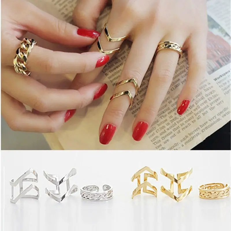 3 Pcs/Set Arrow Shape Knuckle Rings Gold Sliver Plated Punk Cuff Finger Ring Gift for Women Girls
3 Pcs/Set Arrow Shape Knuckle Rings Gold Sliver Plated Punk Cuff Finger Ring Gift for Women Girls