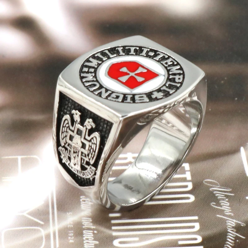 Hot New Male Iron Knights Templar Cross Silver Freemason Masonic Band Stainless Steel Ring Vintage Mason Jewelry Rings for Men
Hot New Male Iron Knights Templar Cross Silver Freemason Masonic Band Stainless Steel Ring Vintage Mason Jewelry Rings for Men