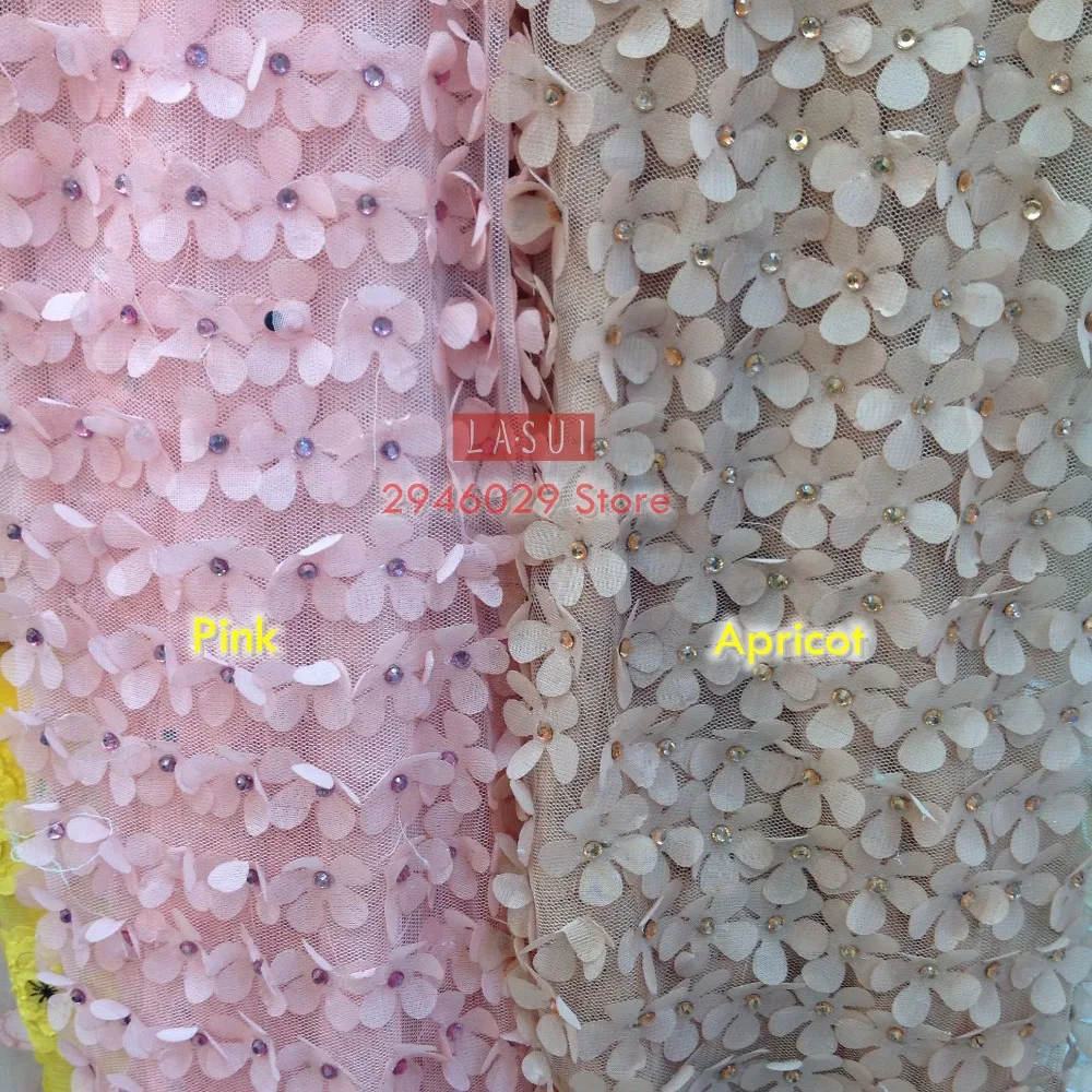 New lace DIY 3D Pink Apricot Dress lace embroidery fabric freshness bead blink Full sizefavorable Plant flowers 1.5M
New lace DIY 3D Pink Apricot Dress lace embroidery fabric freshness bead blink Full sizefavorable Plant flowers 1.5M