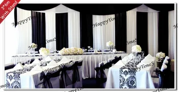 Black&White Wedding Background Decoration Curtain Backdrop Drapes With Matched Stainless Steel Stand
Black&White Wedding Background Decoration Curtain Backdrop Drapes With Matched Stainless Steel Stand