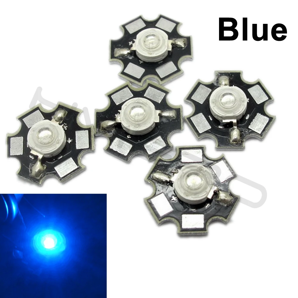 Hviero 3W High Power Chip white Red Blue Green light bead emitter LED Bulb Diodes Lamp Beads with 20mm Star PCB Platine Heatsink