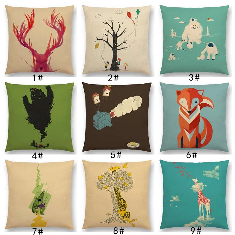 Latest Colorful Fun Cartoon Magical Imagination Interesting Animals Monsters Trees Kids ELK Cushion Cover Sofa Throw Pillow Case
Latest Colorful Fun Cartoon Magical Imagination Interesting Animals Monsters Trees Kids ELK Cushion Cover Sofa Throw Pillow Case