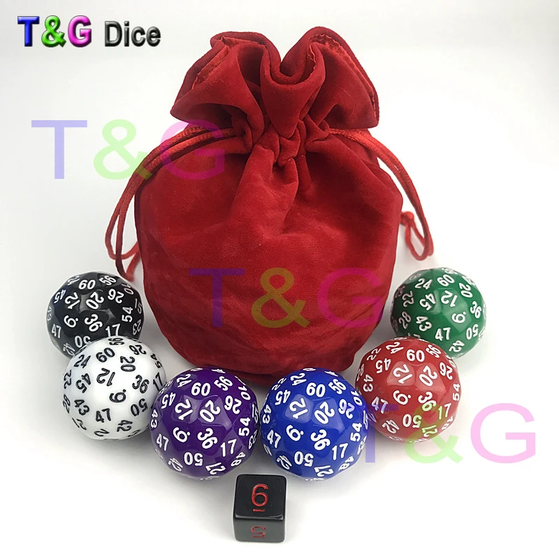 5PCS/Lot Gaming Dice Sixty Sided Die RPG For Birthday Parties Other Game Accessories White Red Black Blue Green
5PCS/Lot Gaming Dice Sixty Sided Die RPG For Birthday Parties Other Game Accessories White Red Black Blue Green