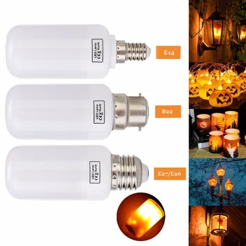 

Lowest Price LED Yellow Flickering Flame Fire Lamp Bulb E27 B22 E14 1800K 5W 85-265V 2835 SMD 66LEDs Light Bulb Corn Light Bulb